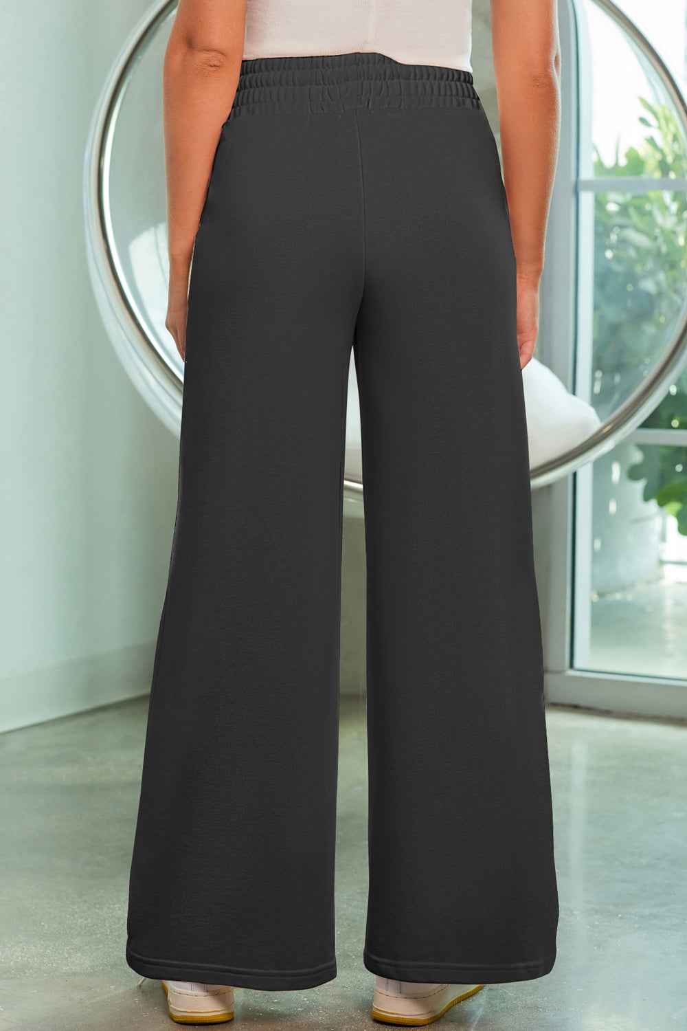 Drawstring Wide Leg Pants with Pockets - Nico`s Store