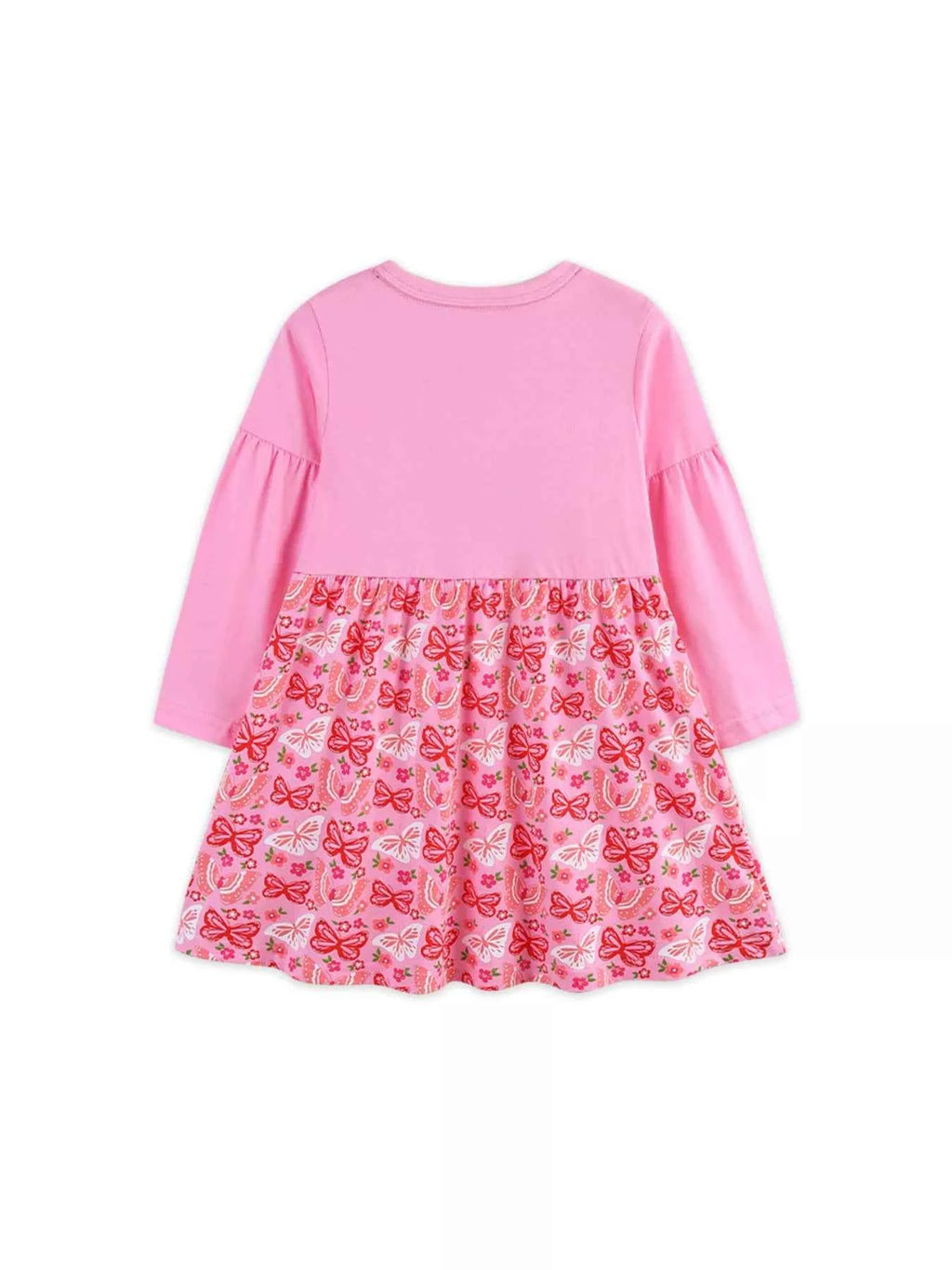 Children's Butterfly Dress - Long Sleeve Casual Dress for Girls