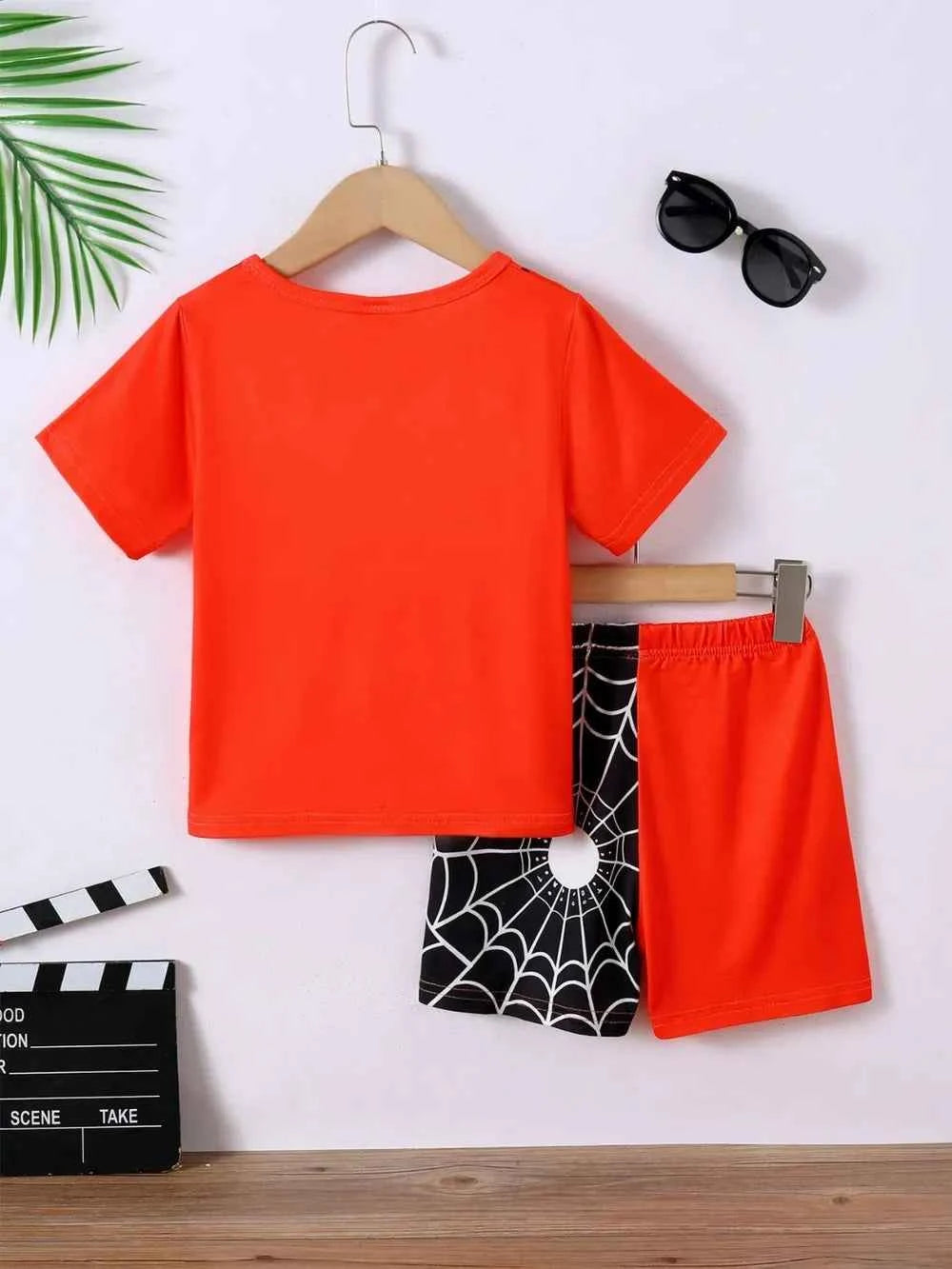 Children's Spider T-Shirt and Pants Set - Short Sleeve Round Neck Outfit for Kids - Nico`s Store
