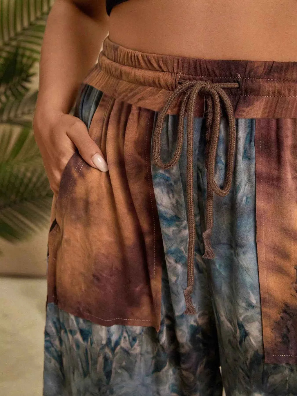 Full Size Plus Size Tie-Dye Wide Leg Pants for Effortless Style
