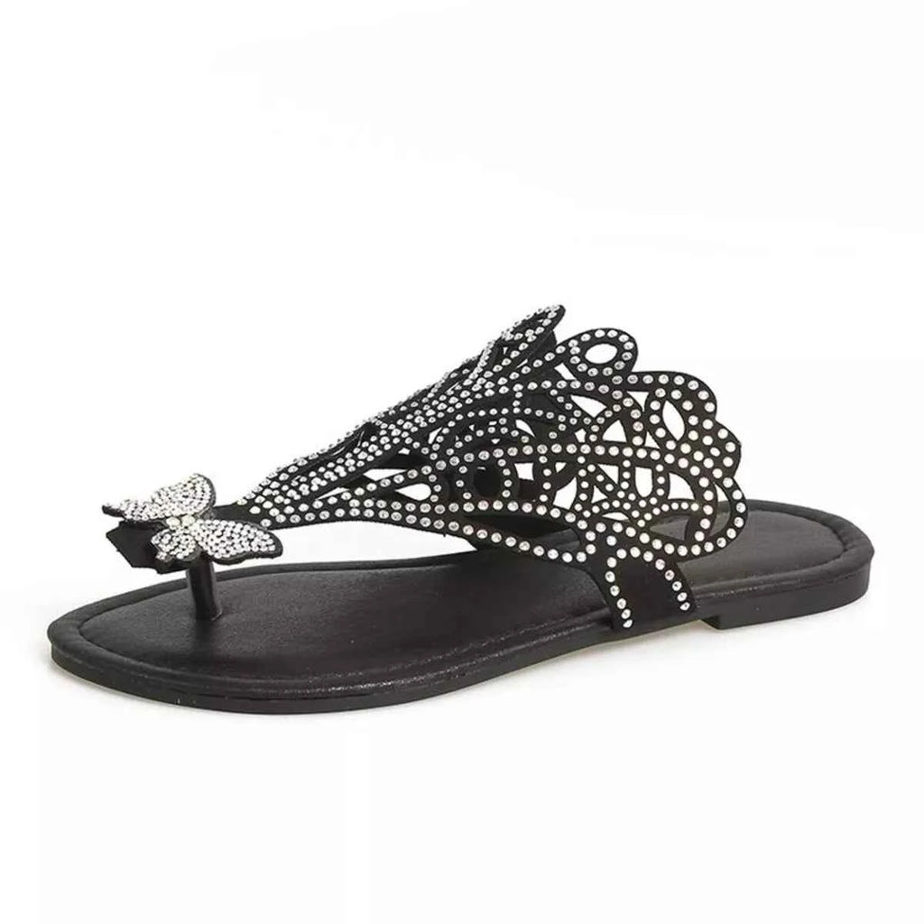 Rhinestone Toe Post Sandals for Effortless Style and Comfort