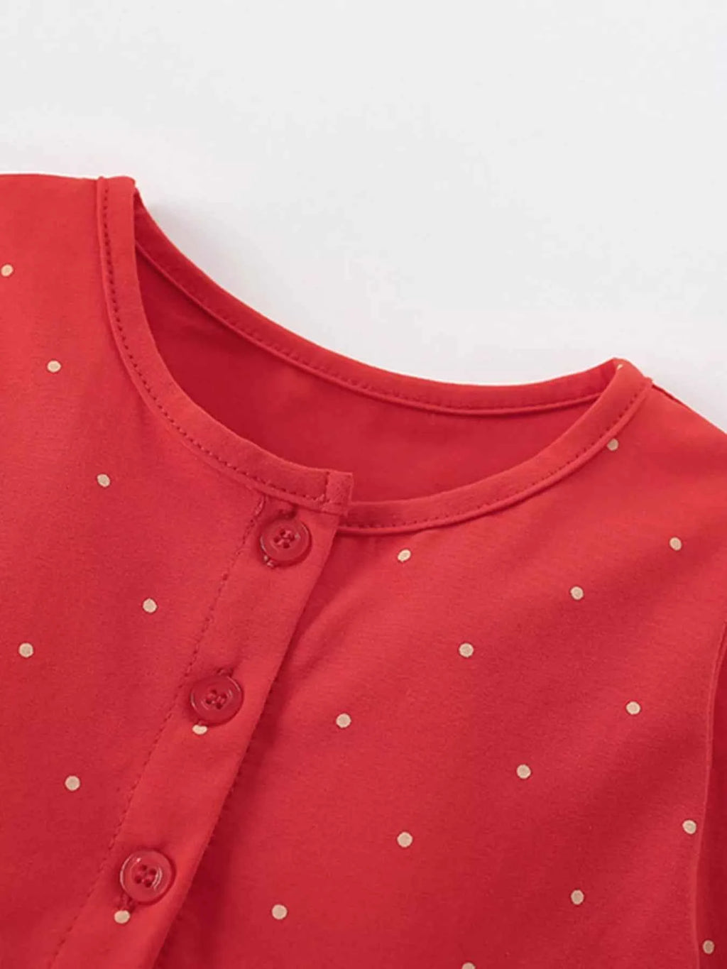 Children's Reindeer Polka Dot Dress for Kids with Button Detail - Nico`s Store