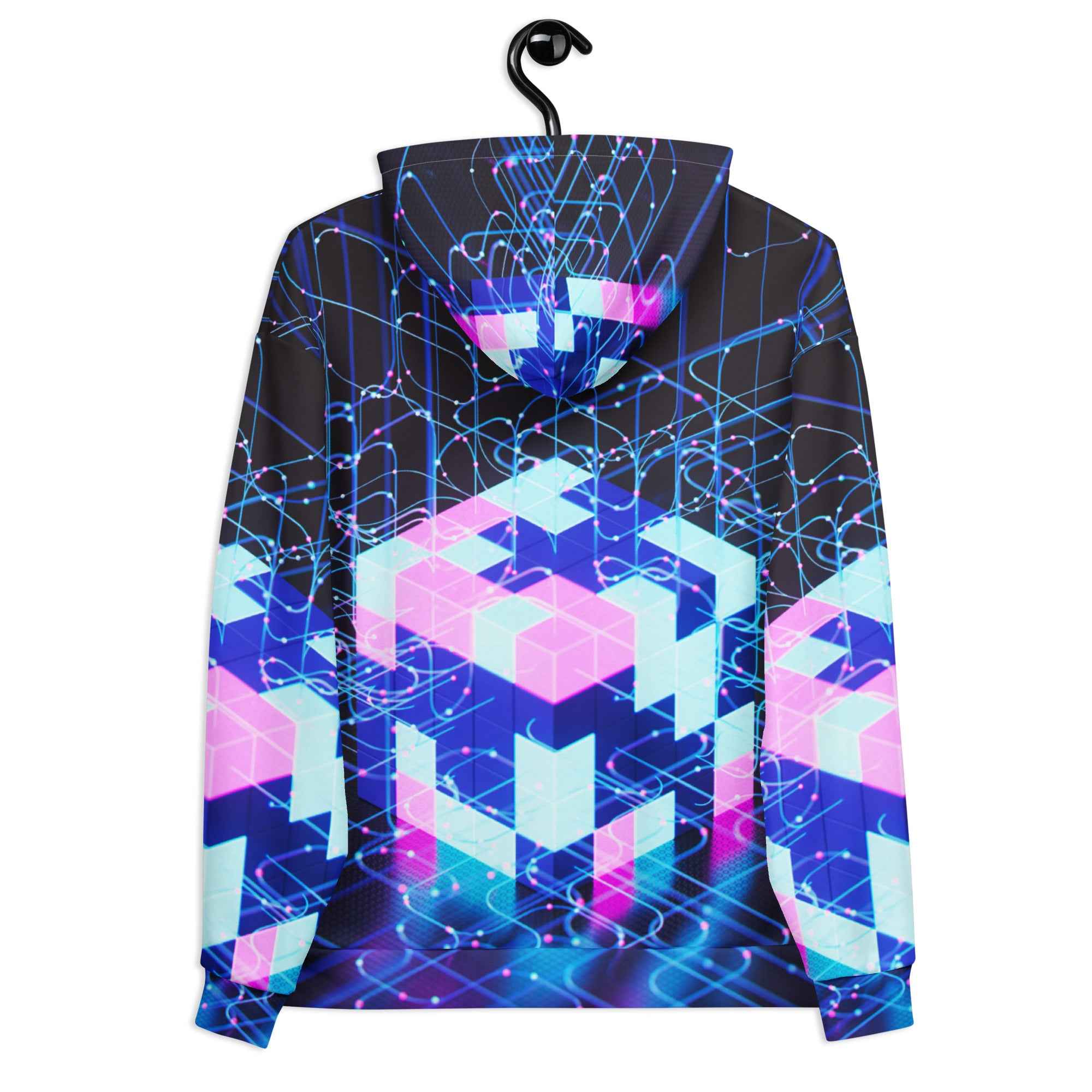 Unisex Cyber Print Hoodie for Stylish Comfort - Nico`s Store