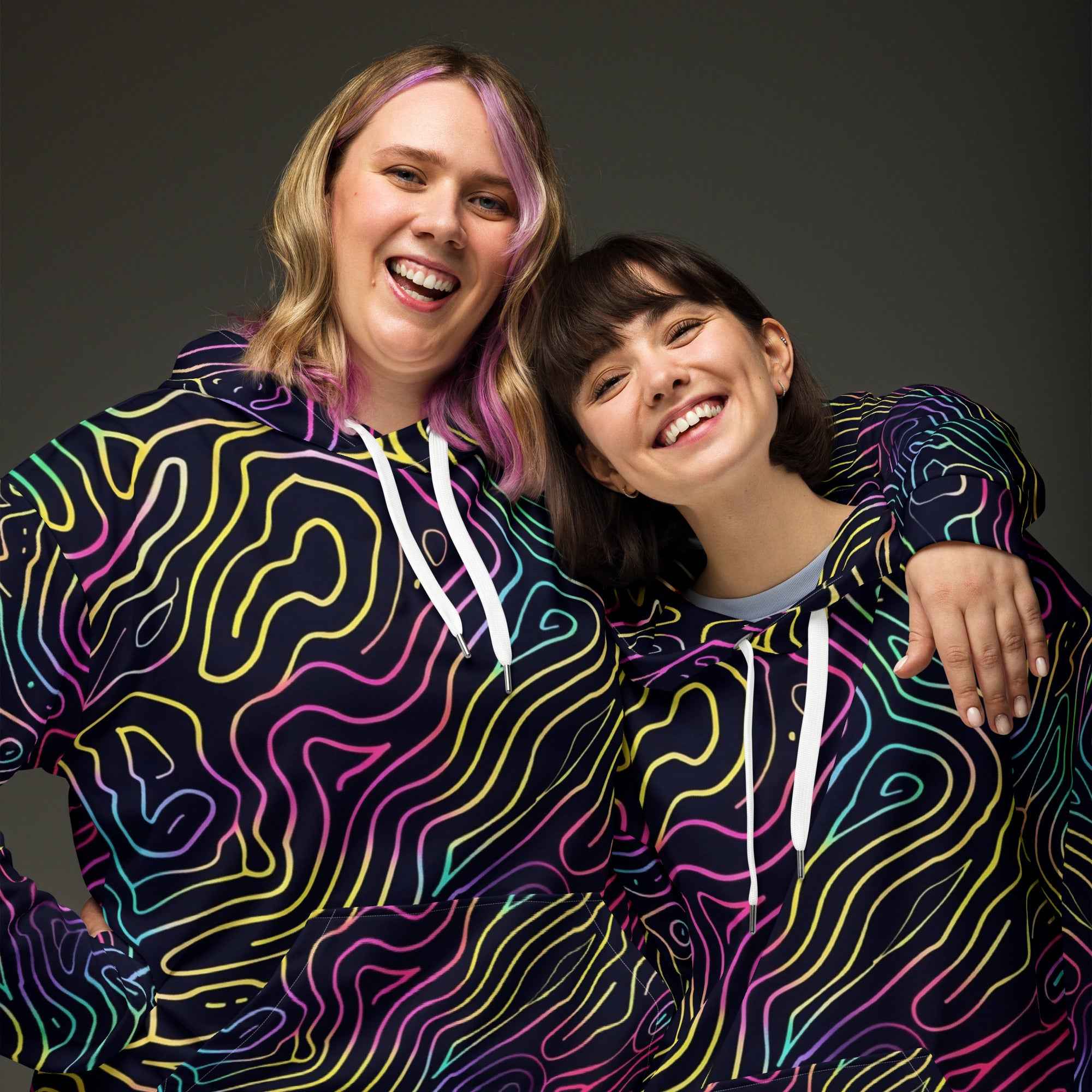 Unisex Optic Illusion Hoodie for Stylish Comfort - Nico`s Store