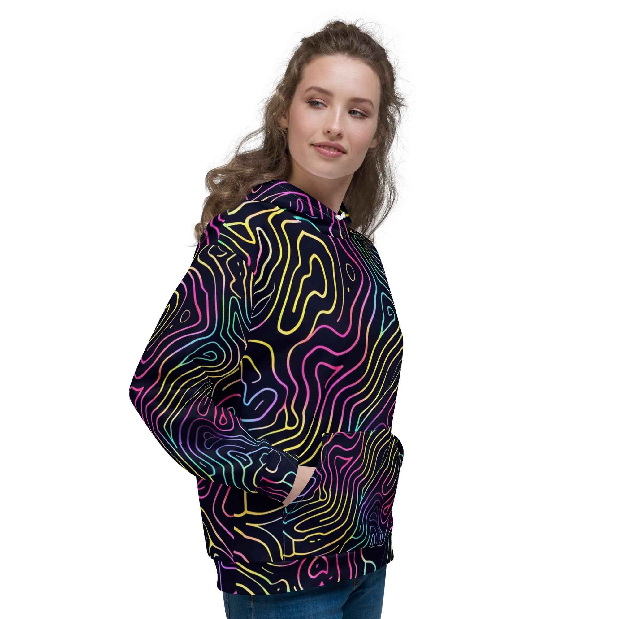 Unisex Optic Illusion Hoodie for Stylish Comfort - Nico`s Store
