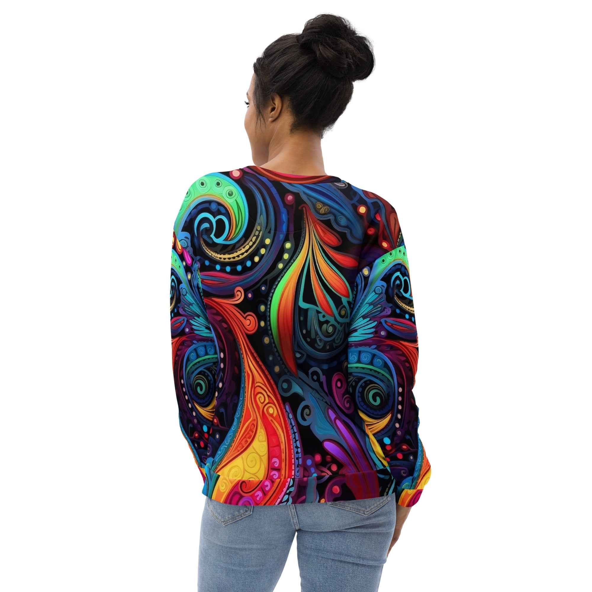 Unisex Abstract Print Sweatshirt for Trendy Comfort - Nico`s Store