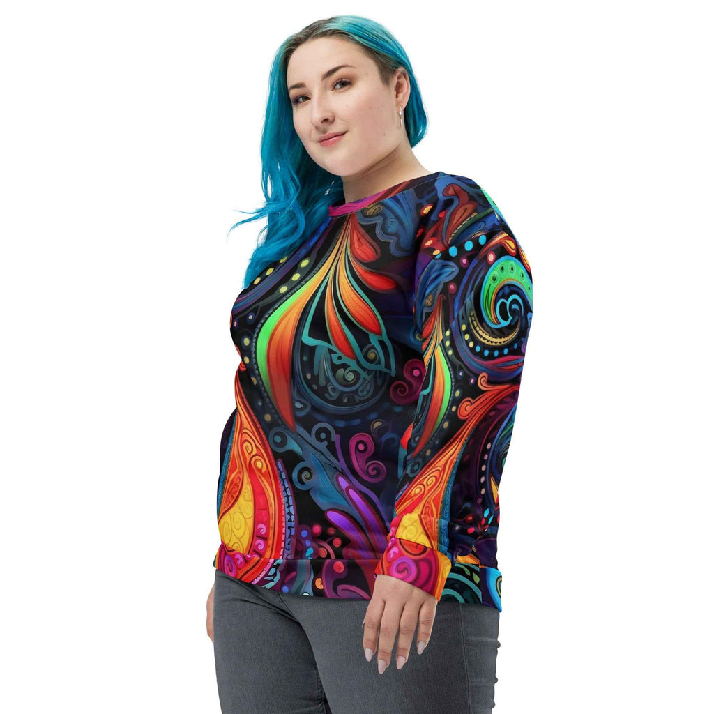 Unisex Abstract Print Sweatshirt for Trendy Comfort - Nico`s Store