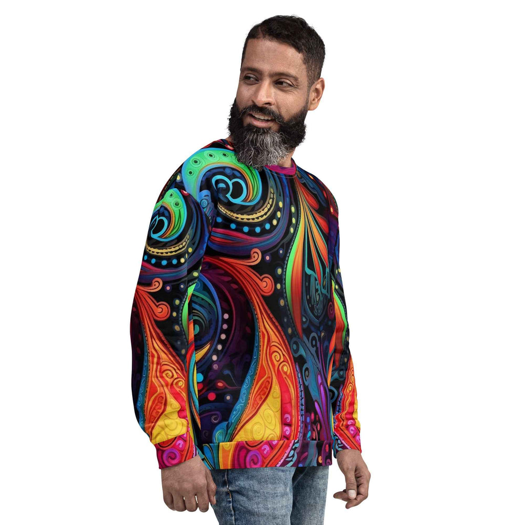 Unisex Abstract Print Sweatshirt for Trendy Comfort - Nico`s Store