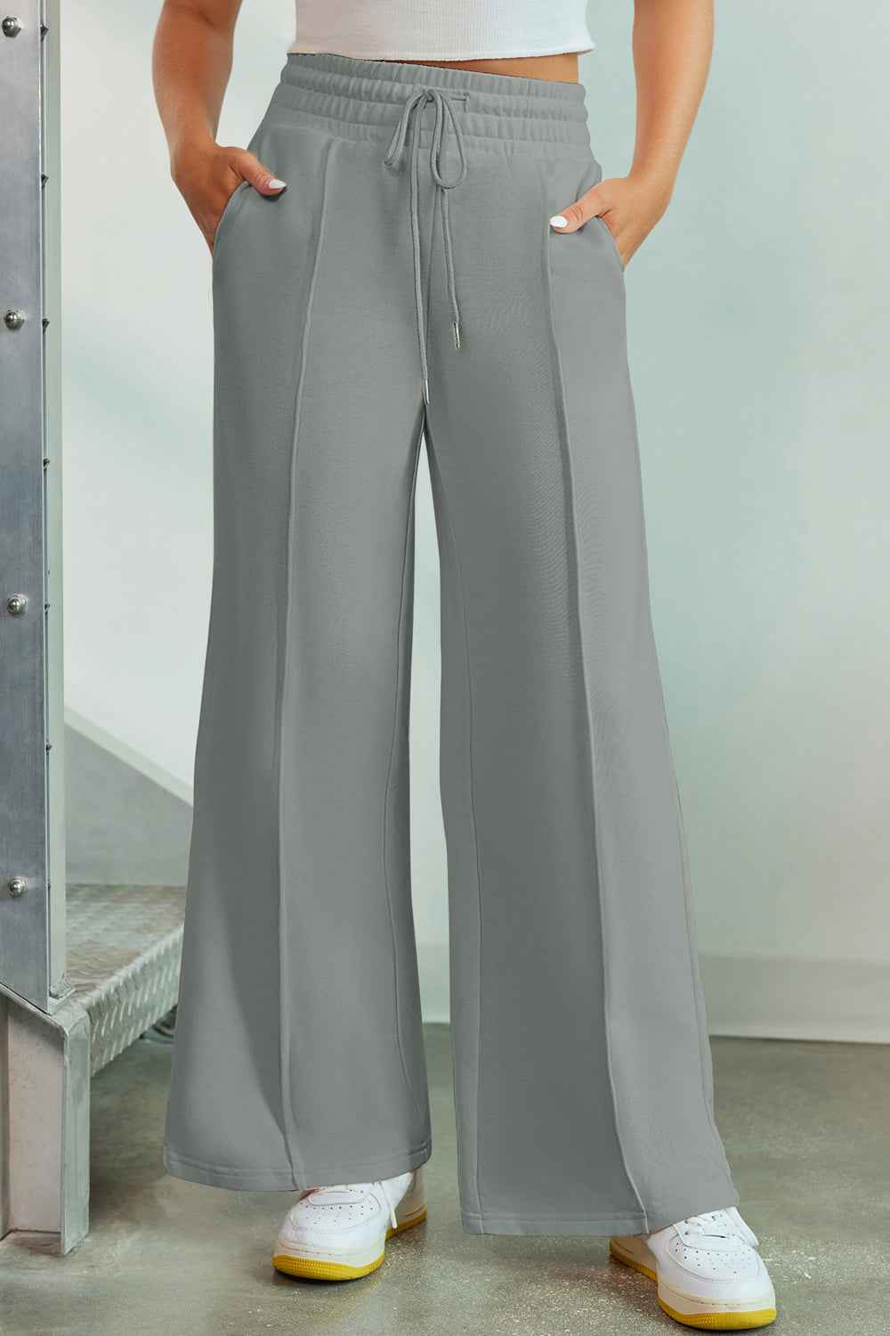 Drawstring Wide Leg Pants with Pockets - Nico`s Store