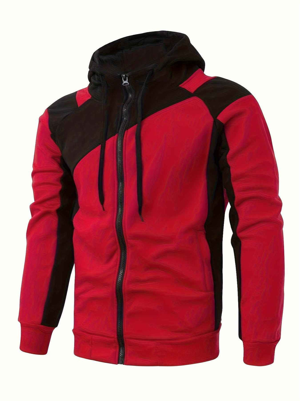 Men's Color Block Zip Up Hoodie Trendy Casual Jacket - Nico`s Store