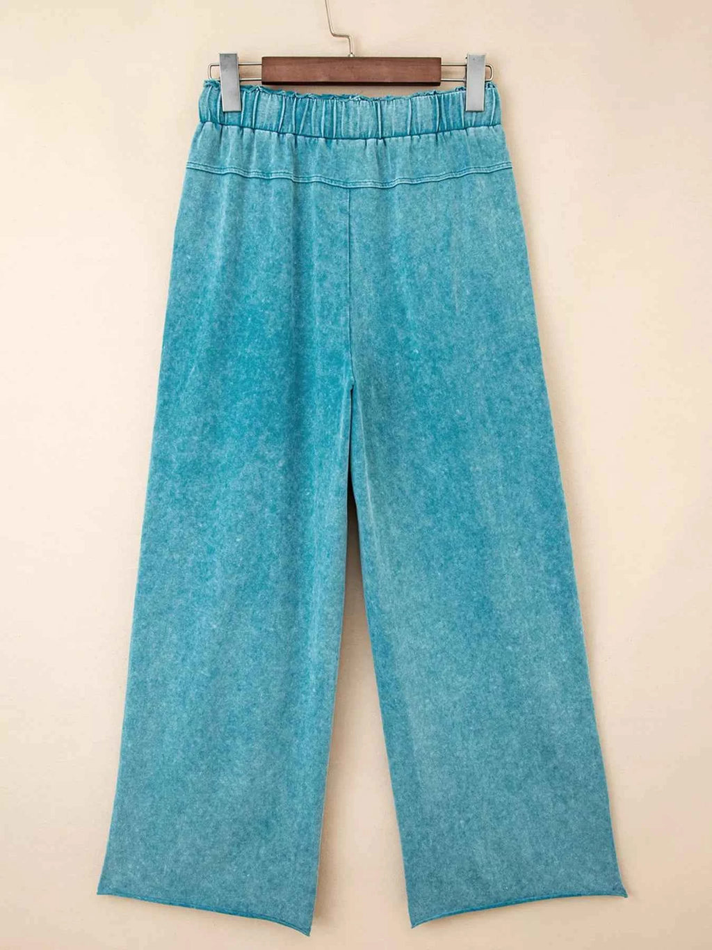 Mineral Wash High Waist Pants with Patched Pockets for Stylish Comfort - Nico`s Store