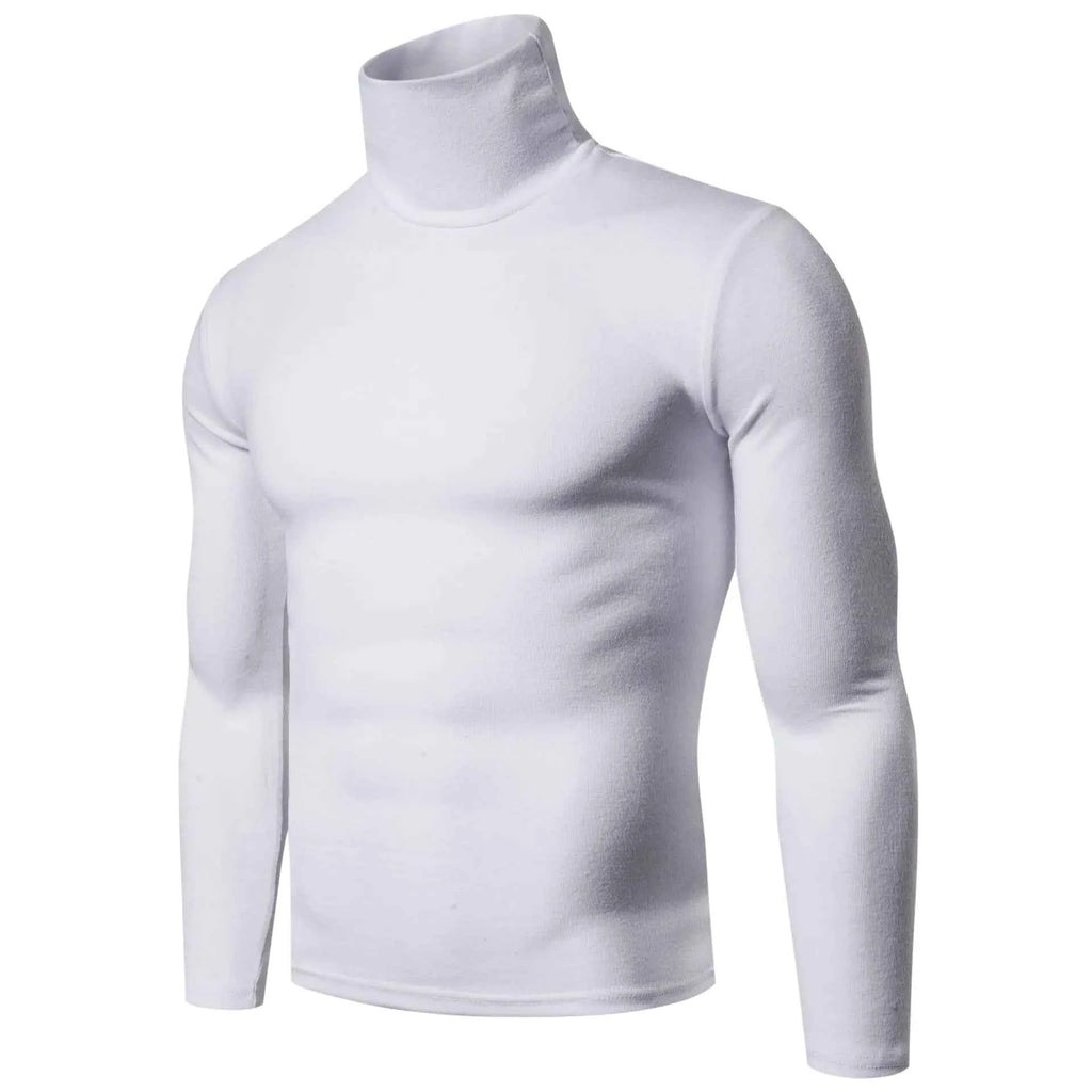 Men's Knit Sweater High Collar for Autumn Winter Wear - Nico`s Store