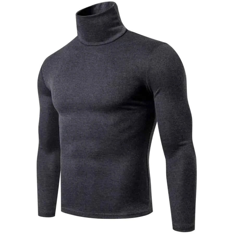 Men's Knit Sweater High Collar for Autumn Winter Wear - Nico`s Store