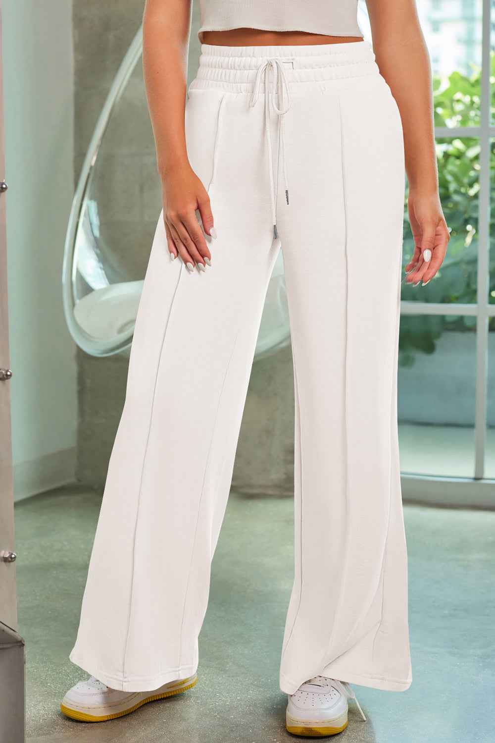Drawstring Wide Leg Pants with Pockets - Nico`s Store