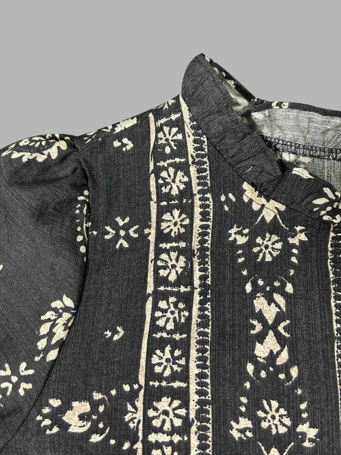 Printed Long Sleeve Blouse