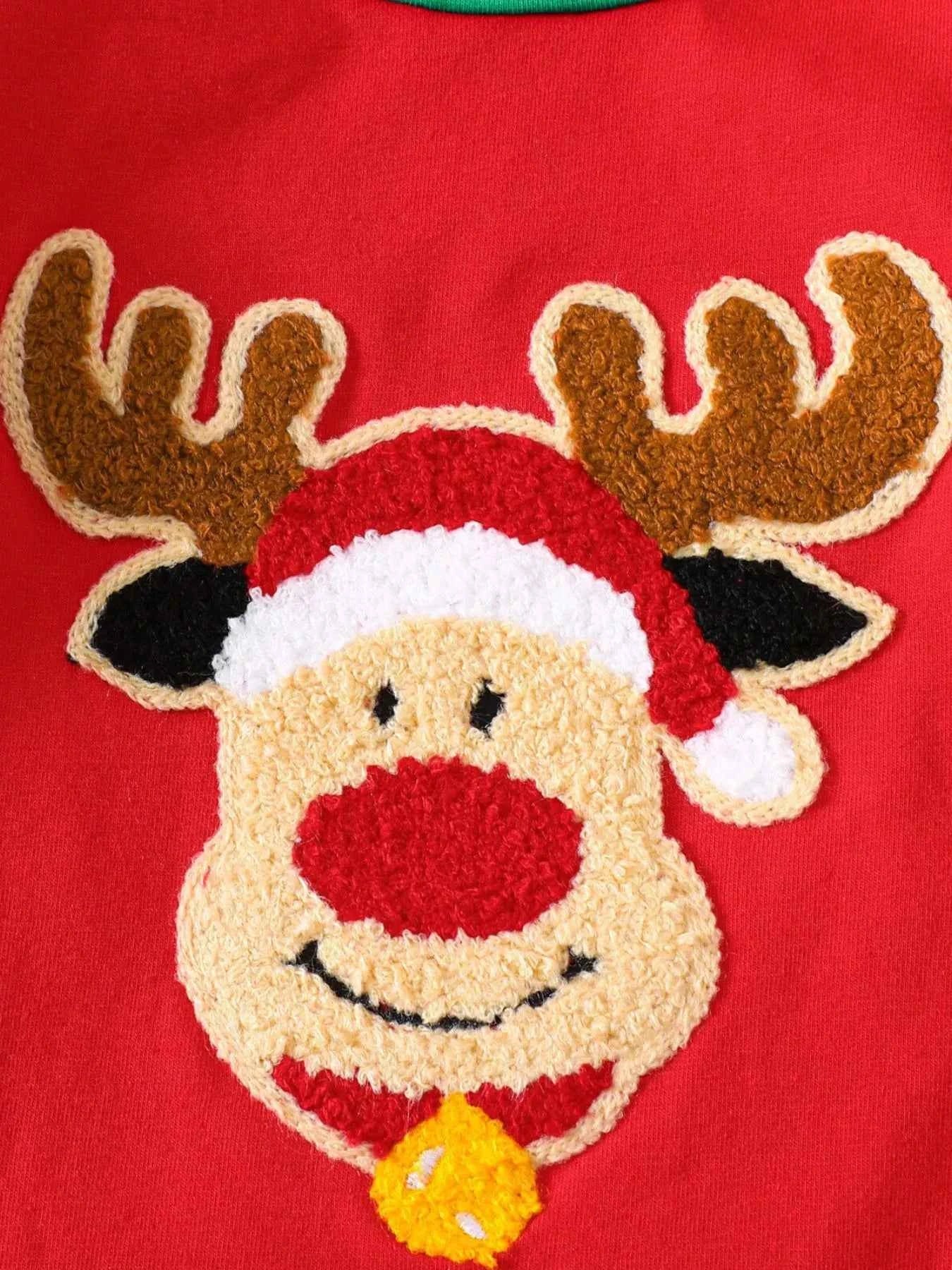 Children's Christmas Pajamas - Reindeer Striped Pajama Set