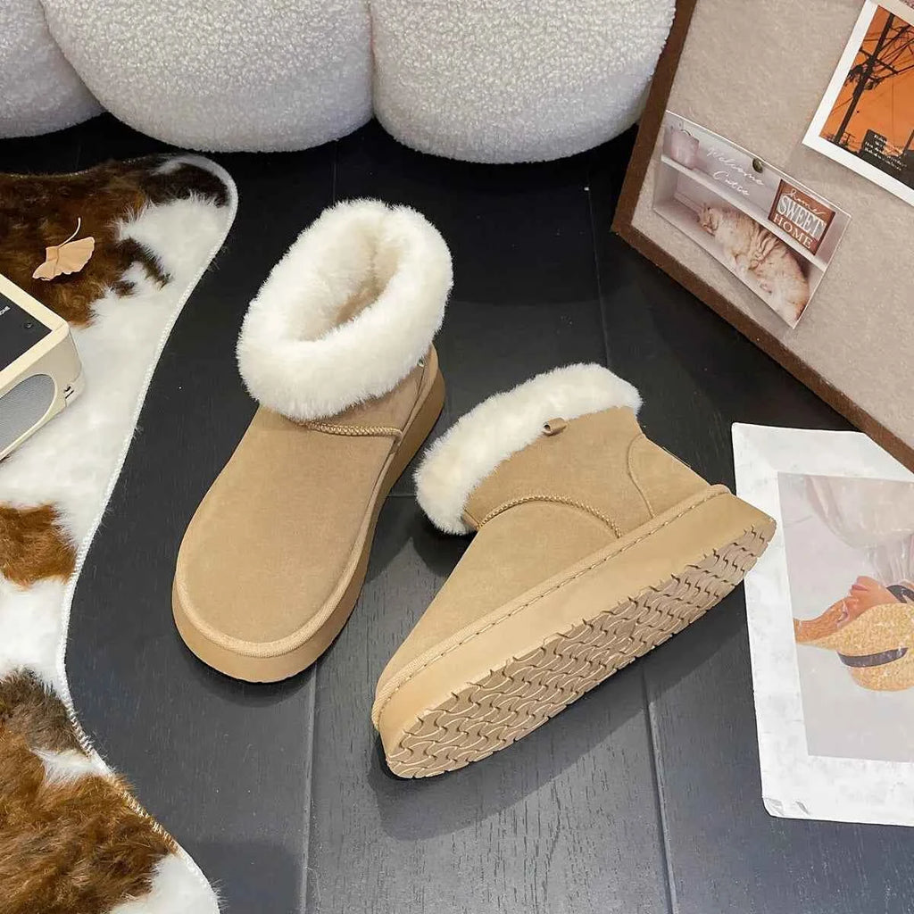 Round Toe Platform Boots -Nico's store - Nico`s Store