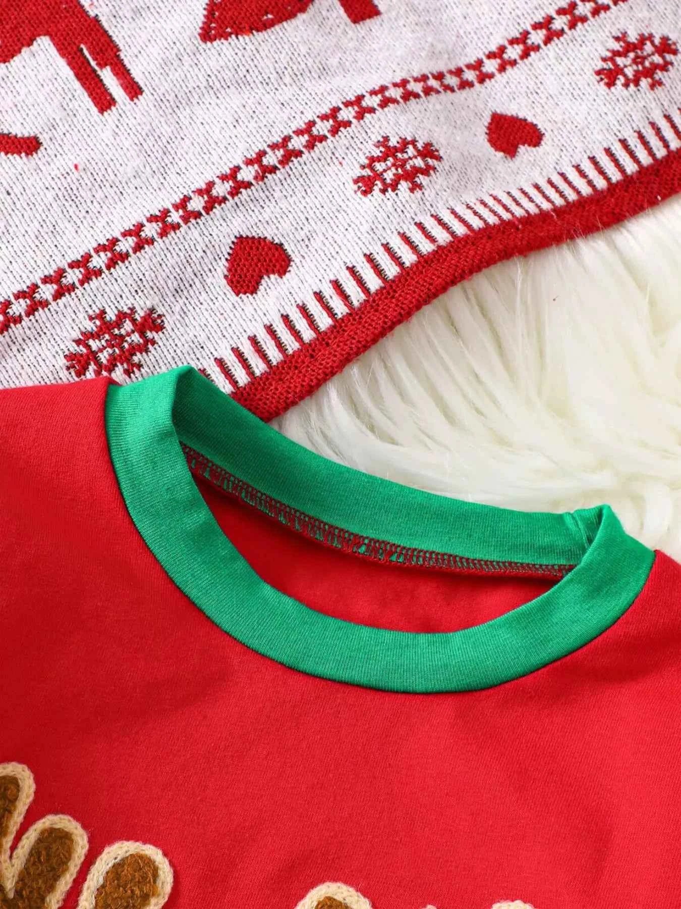 Children's Christmas Pajamas - Reindeer Striped Pajama Set