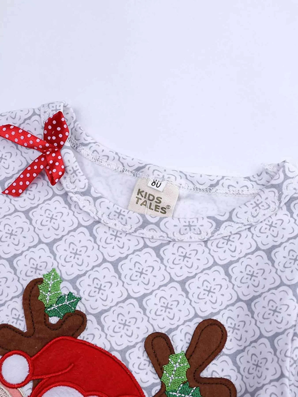 Children's Christmas Reindeer Outfit Set with Ruffle Trim - Nico`s Store