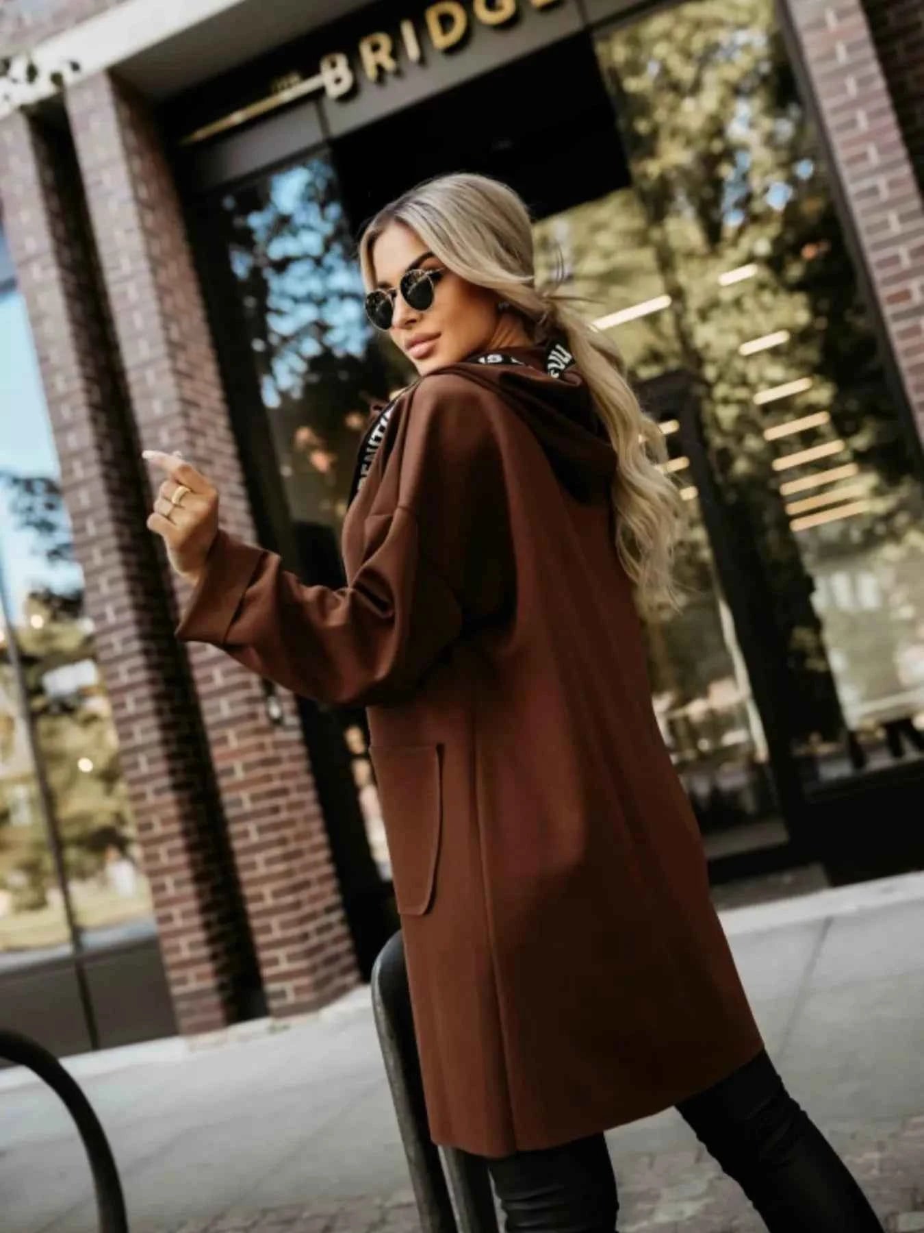 Full Size Casual Zip-Up Hoodie - Longline Hooded Jacket - Nico`s Store