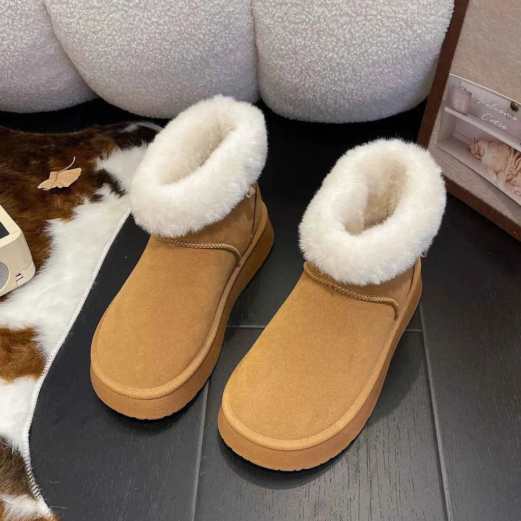 Round Toe Platform Boots -Nico's store - Nico`s Store