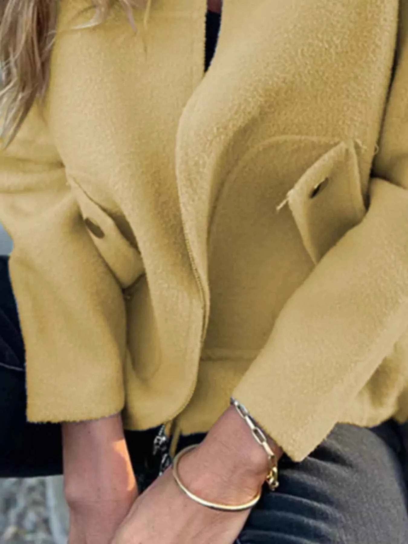 Full Size Textured Knit Zip Up Outerwear - Nico`s Store