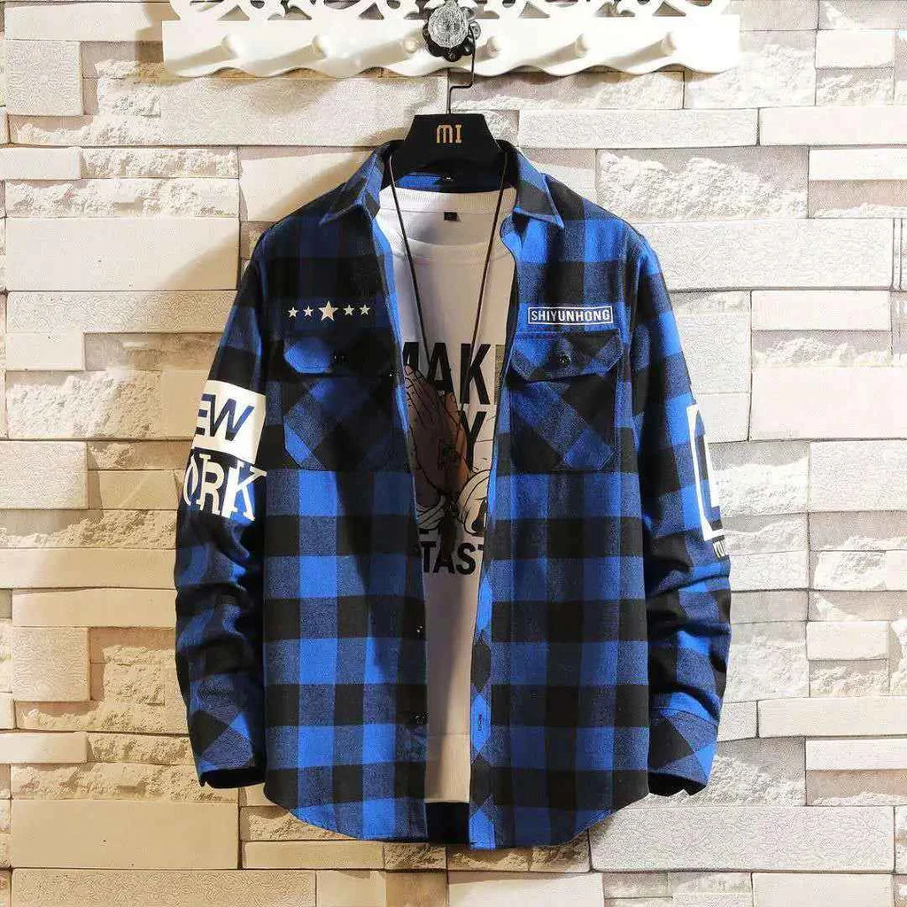 Slim Fit Plaid Shirt for Men Casual Style - Nico`s Store