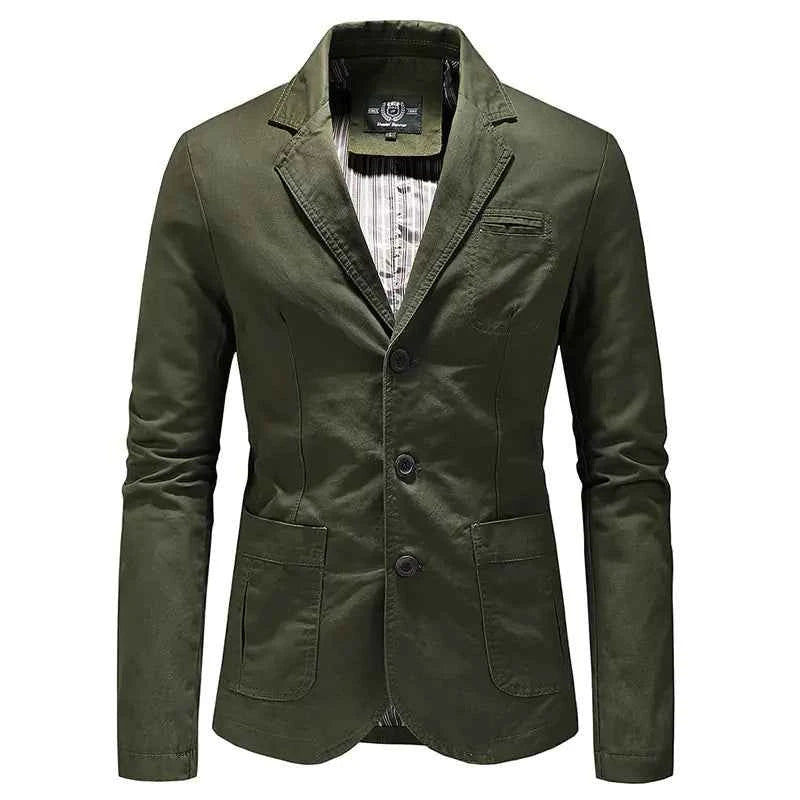 Men's Single Breasted Jacket in Solid Color - Nico`s Store