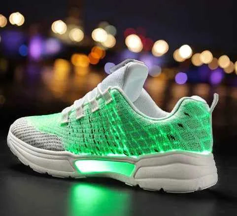 LED Fiber Optic Sneakers for Couples – Light Up Your Love - Nico`s Store