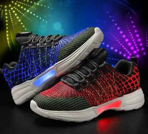 LED Fiber Optic Sneakers for Couples – Light Up Your Love - Nico`s Store