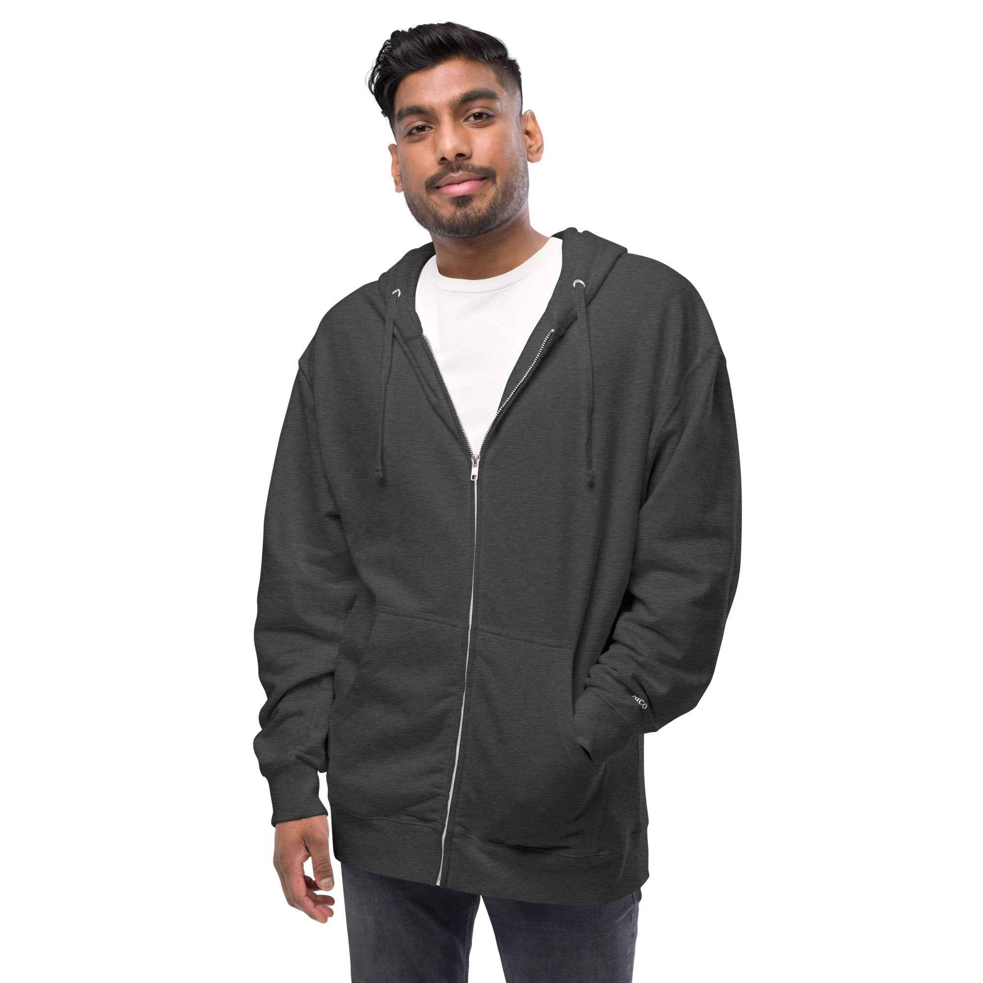 Unisex fleece zip up hoodie- Nico's Store - Nico`s Store