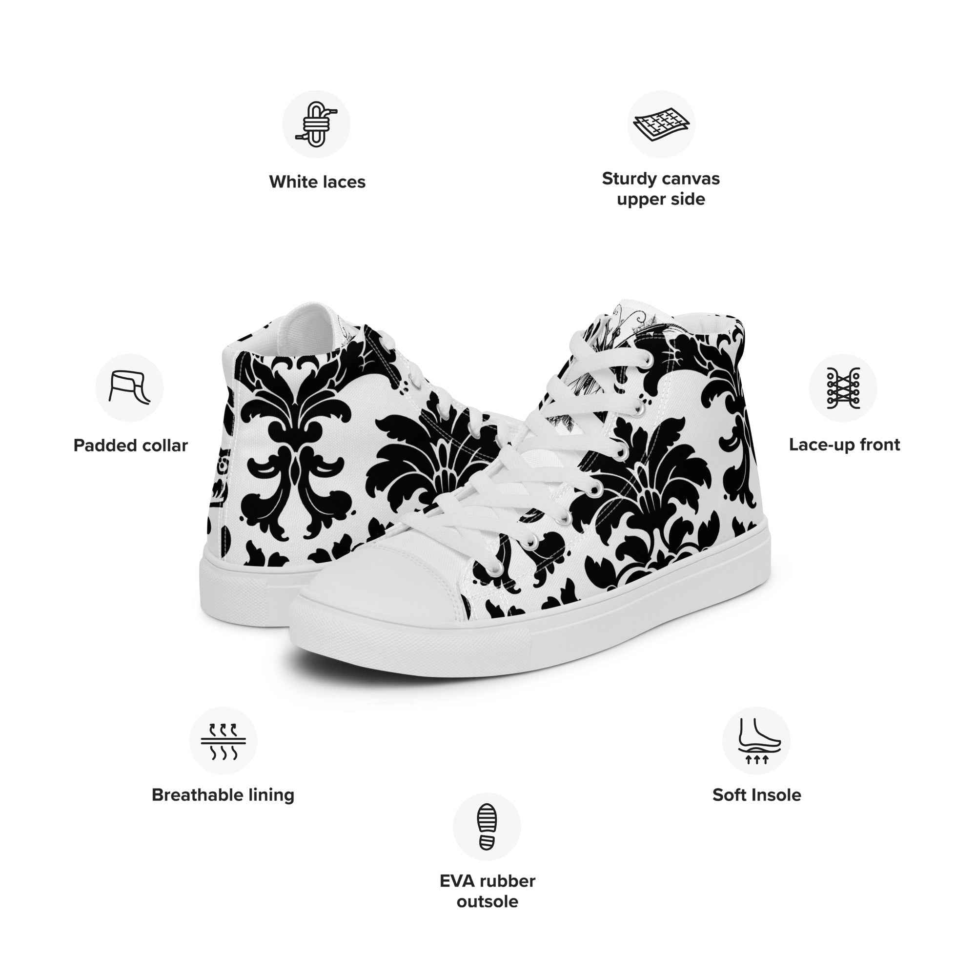 Women’s High Top Canvas Shoes essential - Nico`s Store